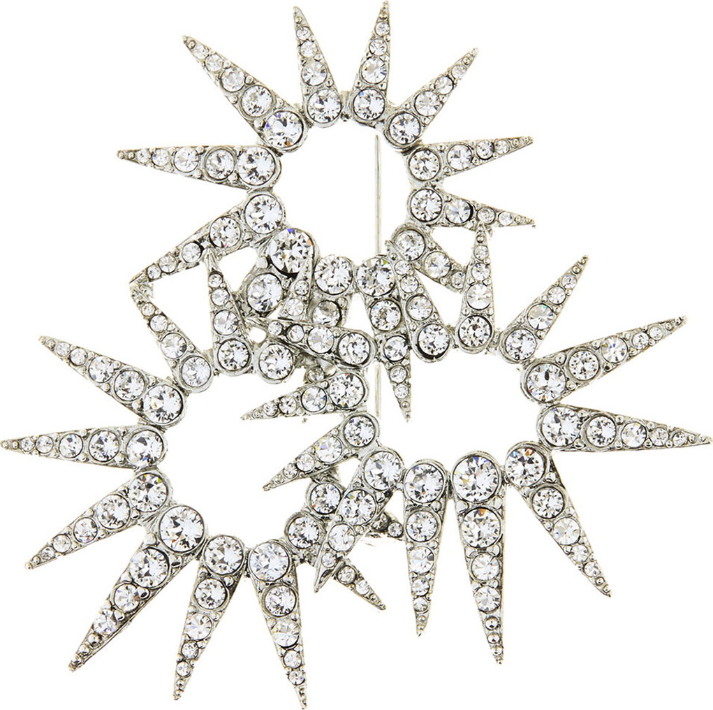 Oscar De La Renta Sea Urchin Crystal Brooch
