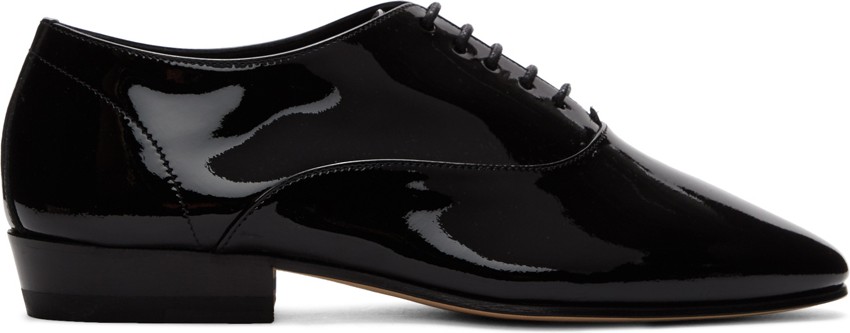 Saint Laurent Black Patent Leon Oxfords