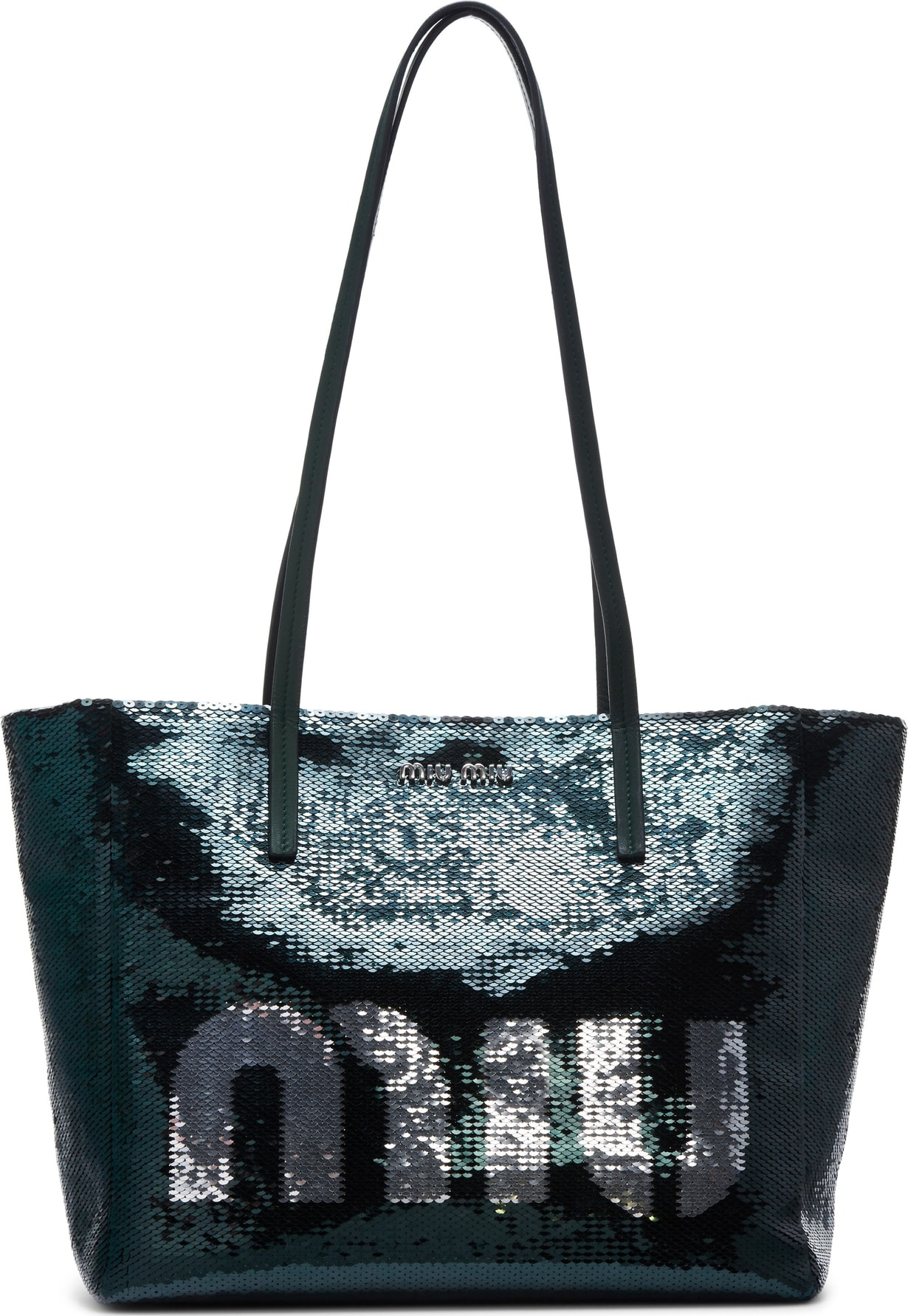 Miu Miu Sequin Logo Tote
