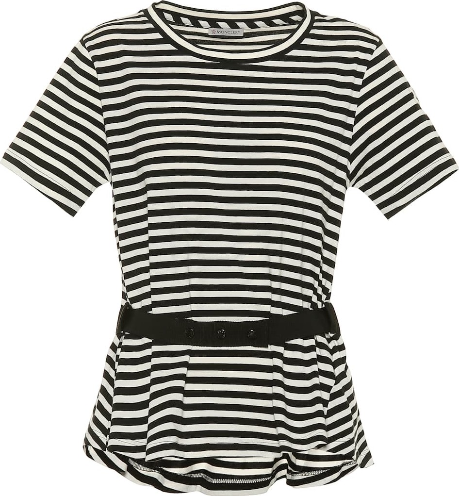 Moncler Striped stretch-cotton top