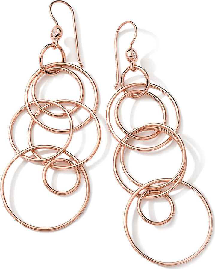 IPPOLITA Jet Set 18k Rose Gold Earrings