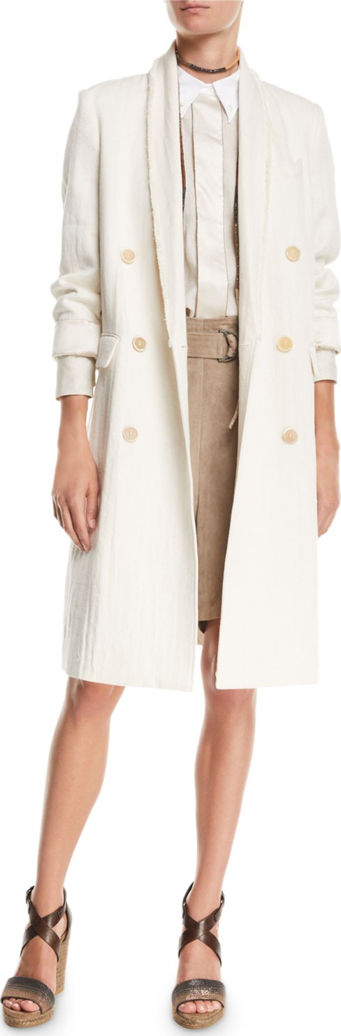 Brunello Cucinelli Monili and Leather Wrap Necklace