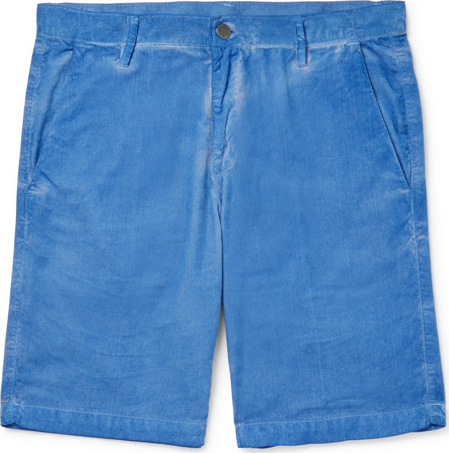 Massimo Alba Slim-Fit Watercolour-Dyed Cotton-Corduroy Shorts