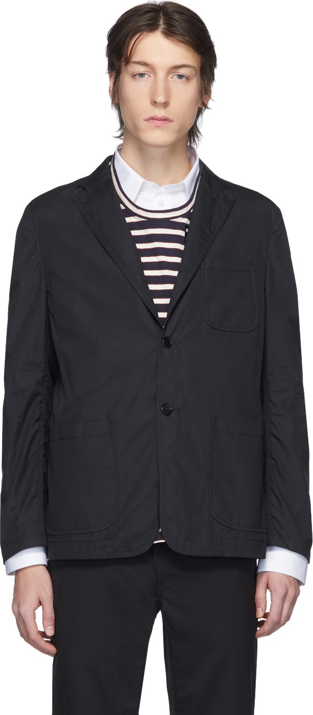 Comme des Garçons Homme Navy Typewriter Blazer