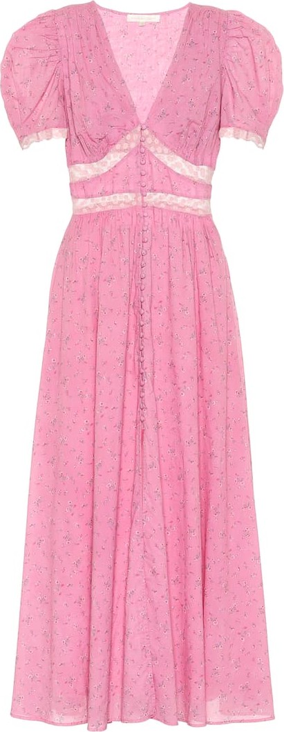 LOVESHACKFANCY Exclusive to Mytheresa – Stacy loral cotton midi dress