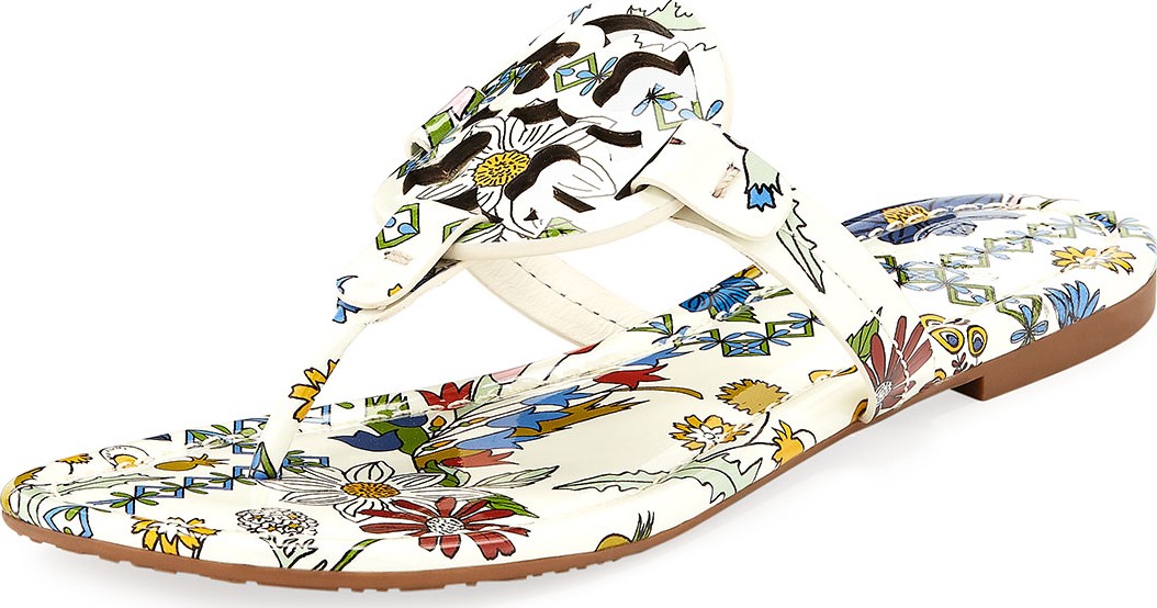 Tory Burch Miller Printed Flat Thong Sandals