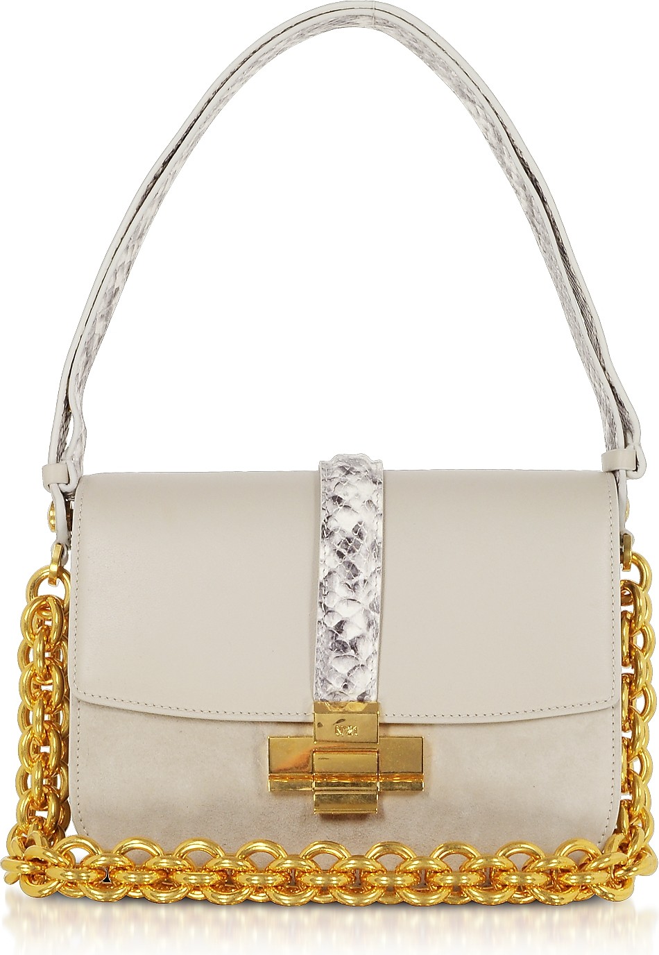 N°21 Ice Leather and Suede Lolita Shoulder Bag