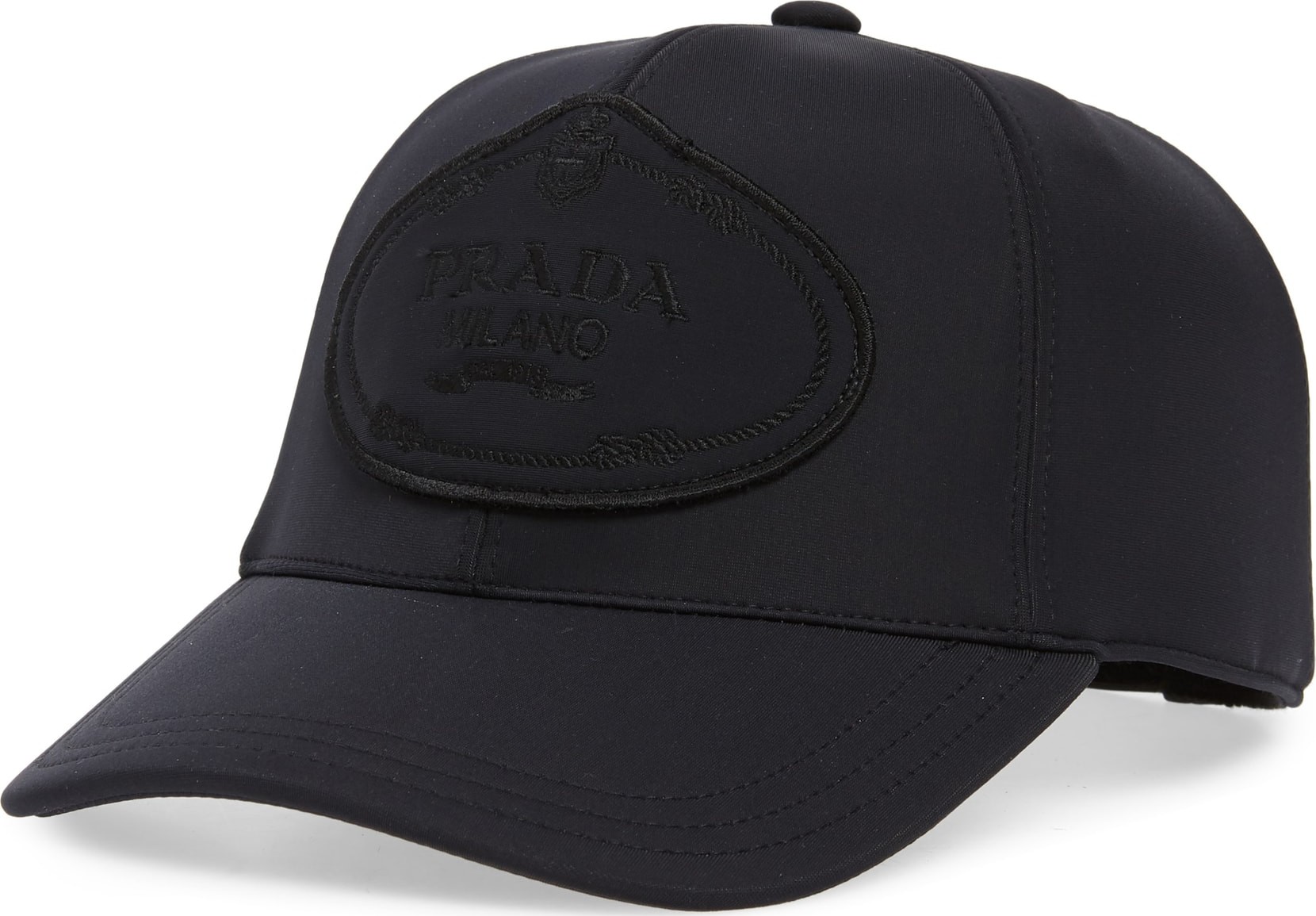 Prada Logo Neoprene Baseball Cap
