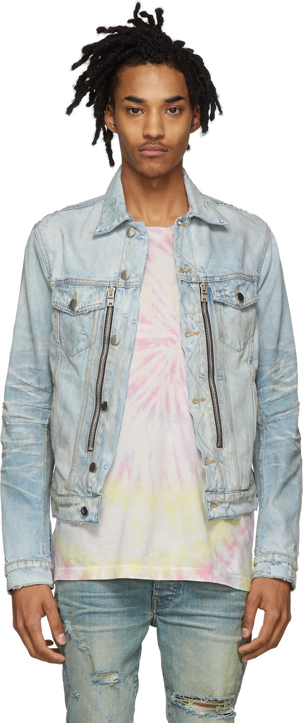 Amiri Blue Denim MX2 Trucker Jacket