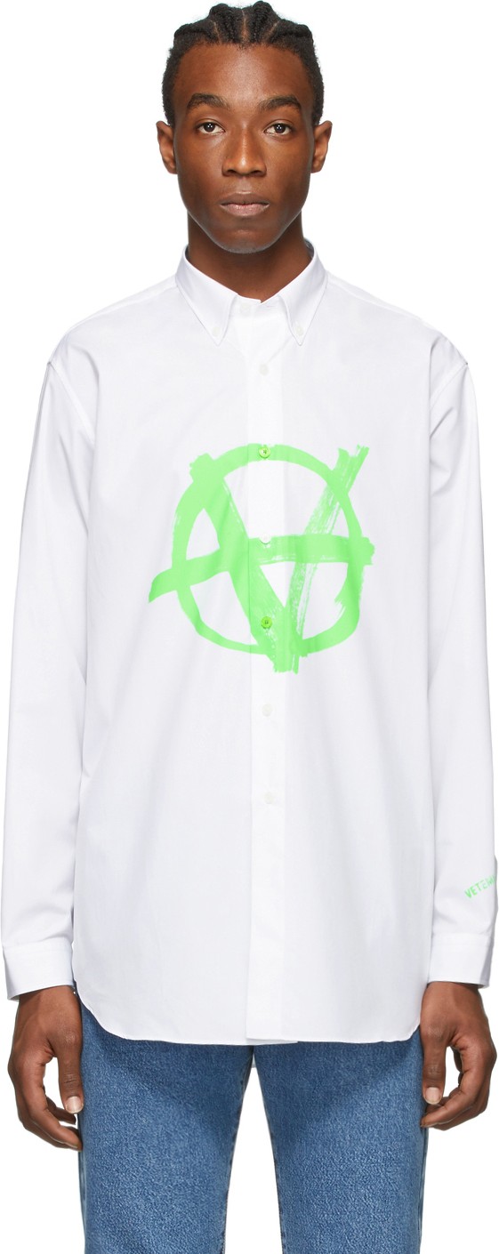 Vetements White Anarchy Shirt