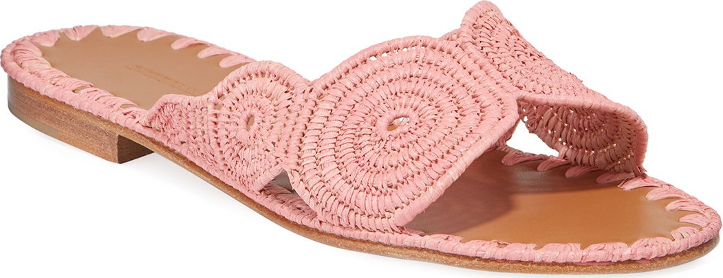 Carrie Forbes Salon Miste Raffia Slide Sandals