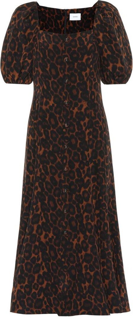 Erdem Mariona leopard-print silk dress