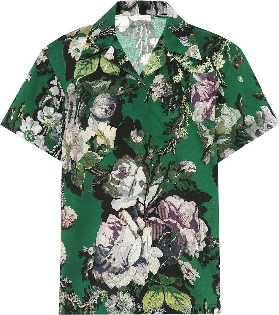 Dries Van Noten Floral-printed cotton shirt