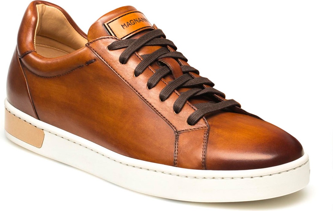 MAGNANNI Men's Boltan Caballero Hand-Painted Leather Low-Top Sneakers