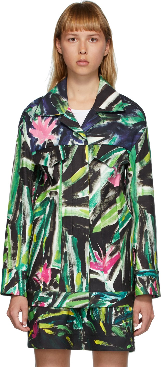 Marni Green & Multicolor Print Jacket
