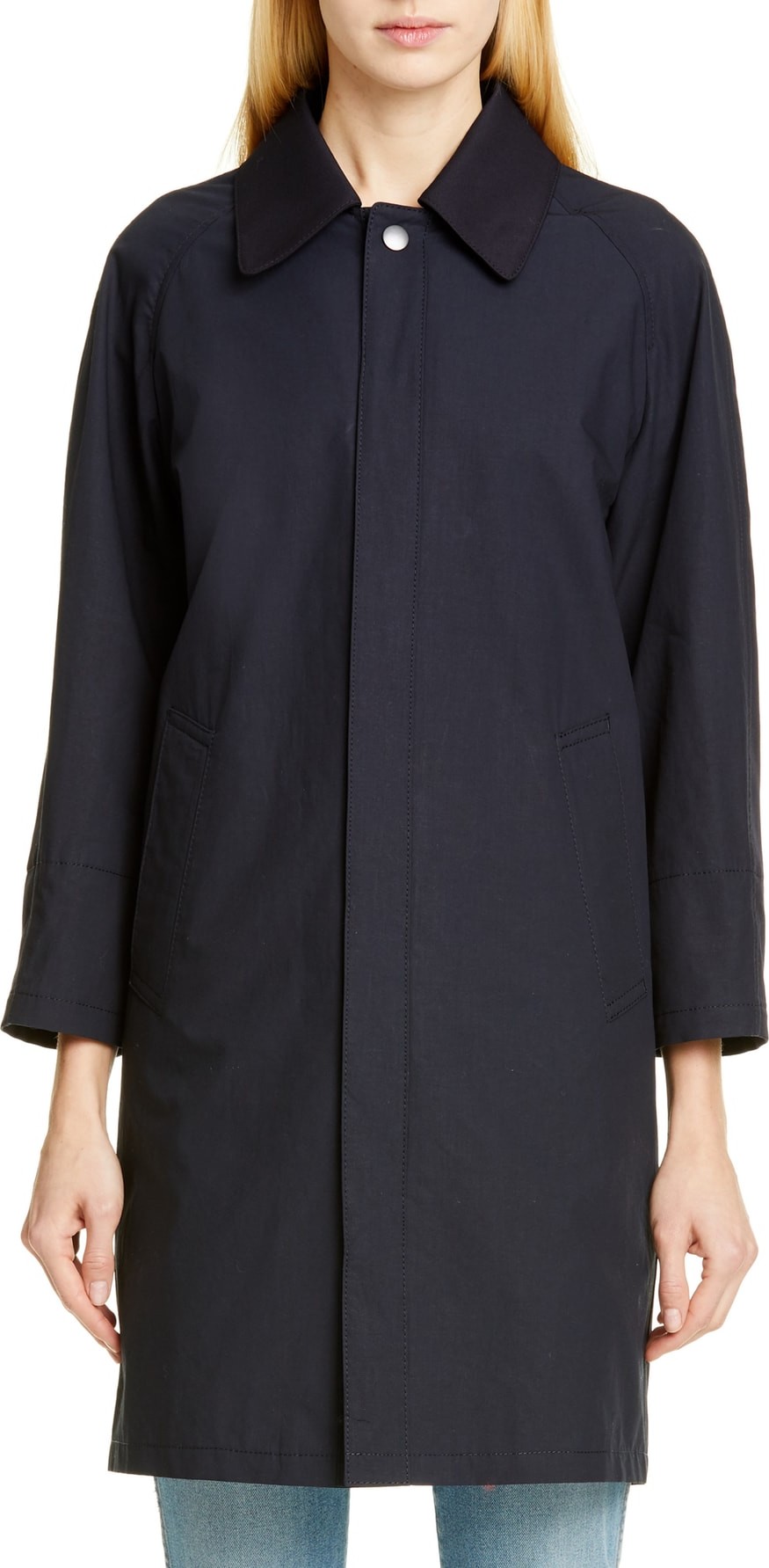 Tricot Comme des Garçons Wool Cab Coat with Print Lining