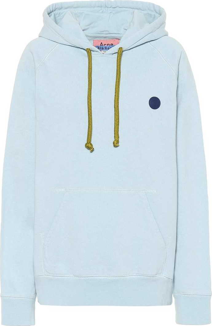 Acne Studios Blå Konst hooded cotton sweatshirt