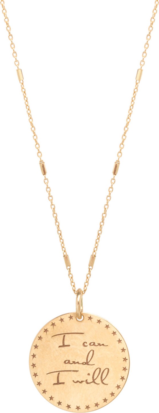 Zoe Chicco 14k "I Can and I Will" Pendant Necklace