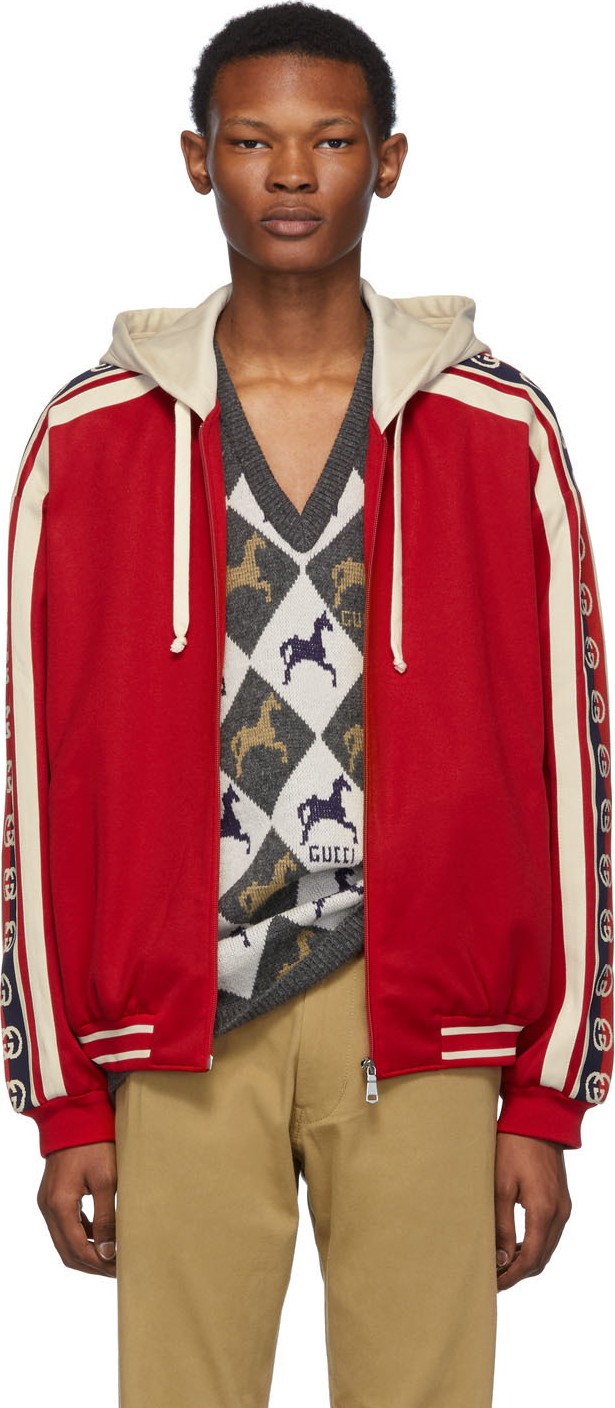 Gucci Red GG Ribbon Jacket