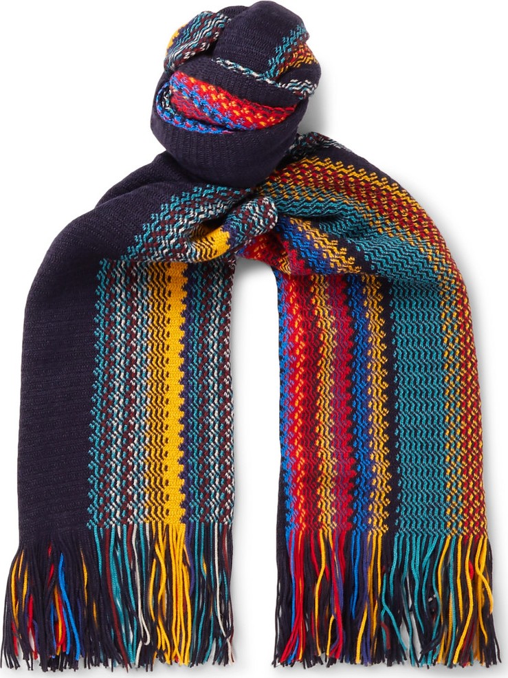 Missoni Fringed Striped Wool-Blend Scarf