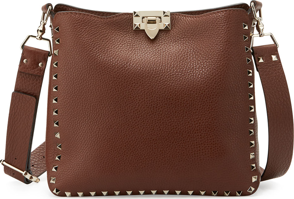 Valentino Rockstud Small Flip-Lock Hobo Bag