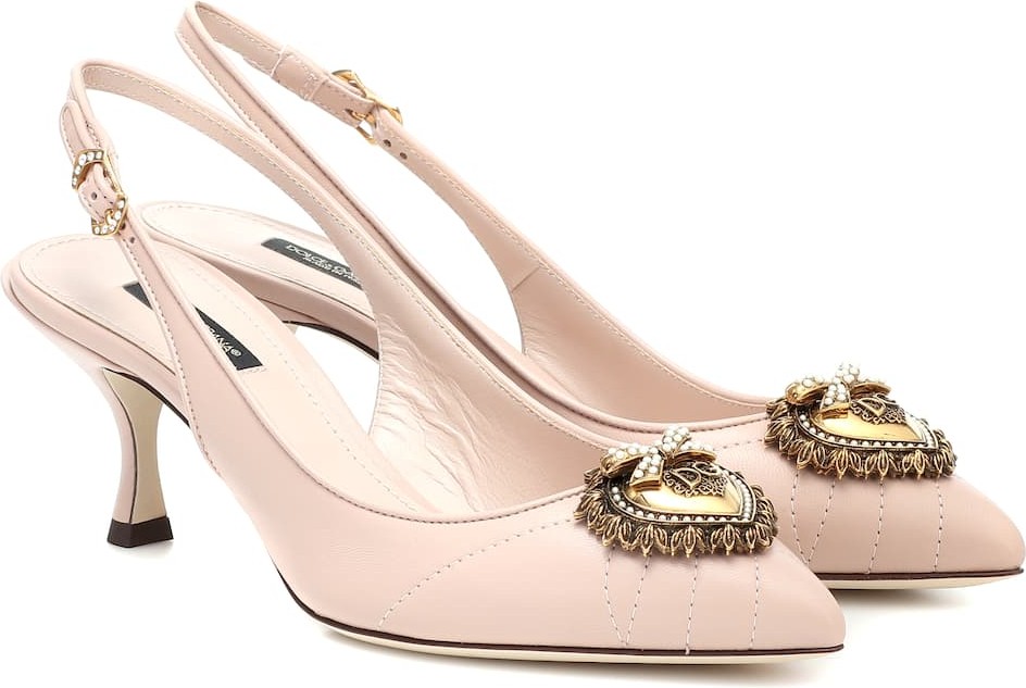 Dolce & Gabbana Nicole slingback leather pumps