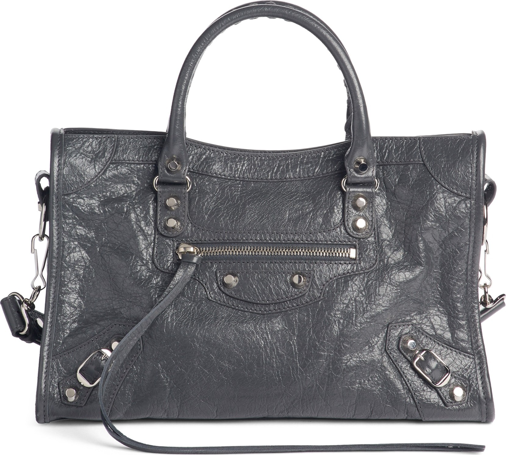 Balenciaga Small Classic City Logo Strap Leather Tote