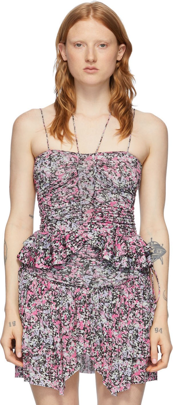 Isabel Marant Black & Multicolor Salsa Tank Top