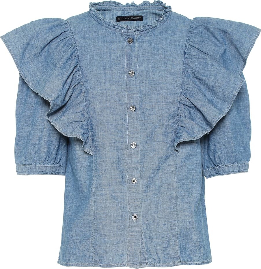 Citizens Of Humanity Jolene cotton-chambray blouse