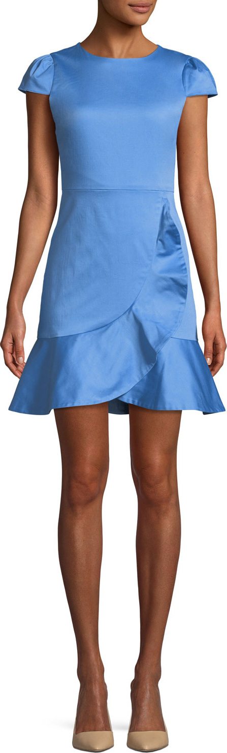 Alice + Olivia Kirby Short-Sleeve Ruffle Mini Dress