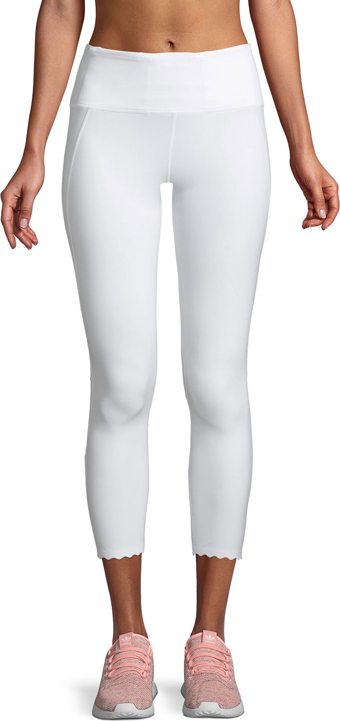 Varley Downing Scalloped Capri Leggings
