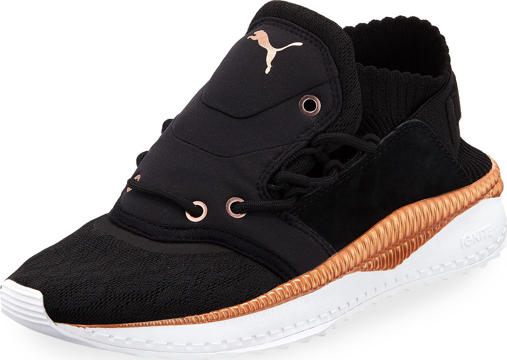 PUMA Tsugi Shinsei Knit Trainer Sneaker, Black