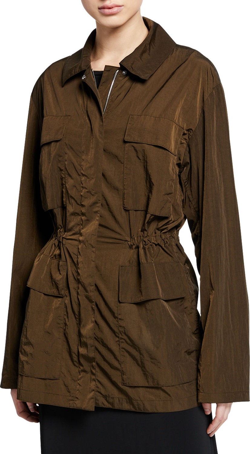 Theory Zip-Front Nylon Travel Anorak Jacket