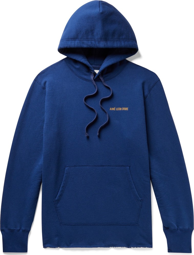 Aimé Leon Dore Logo-Embroidered Loopback Cotton-Jersey Hoodie