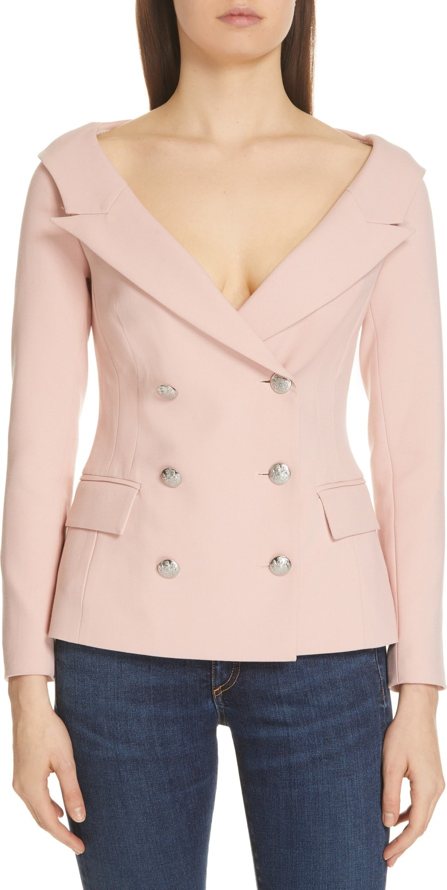 Veronica Beard Frayne Portrait Neck Blazer
