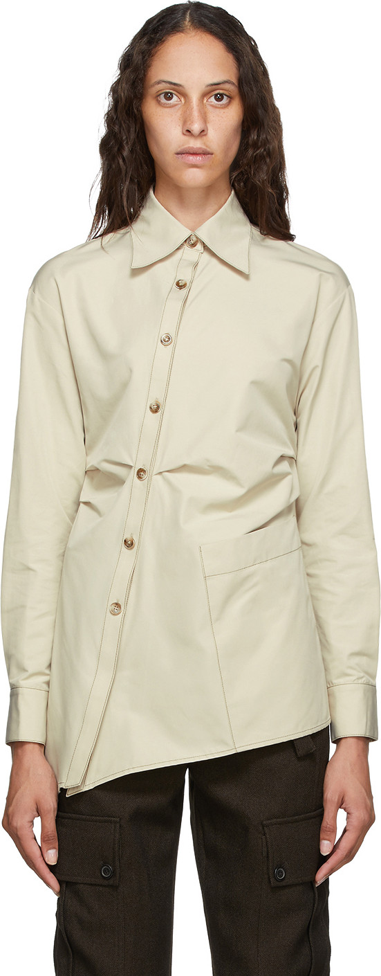 Andersson Bell - Beige Asymmetric Ryley Shirt