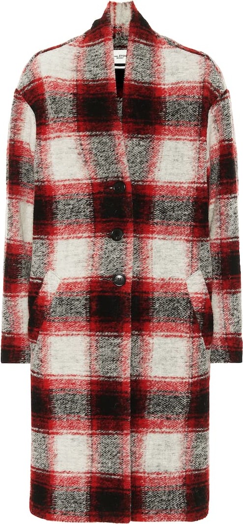 Isabel Marant Etoile Gabriel checked wool-blend coat
