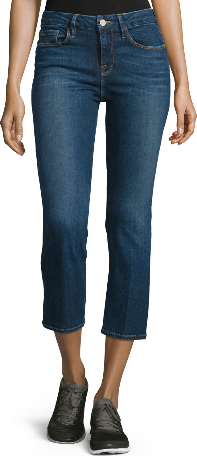 FRAME DENIM Le Cropped Mini Boot-Cut Jeans, Remsen
