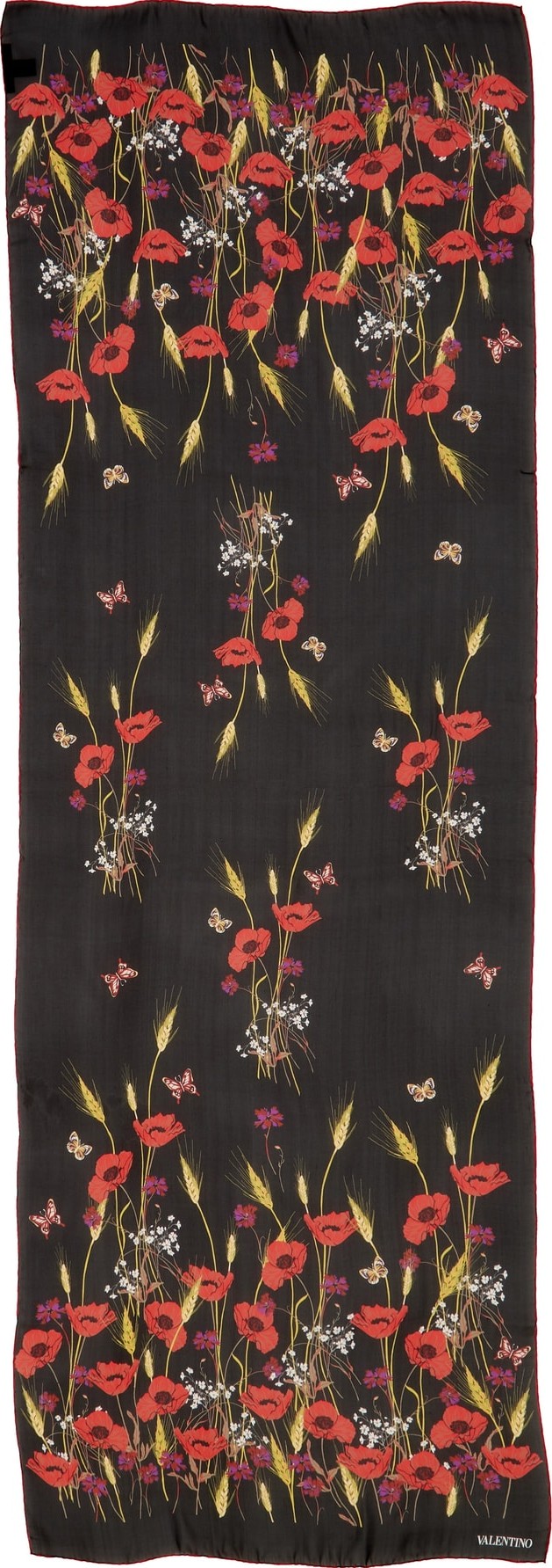Valentino Poppy Silk Wrap