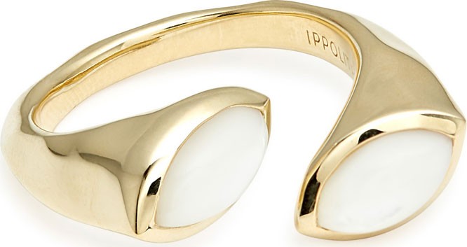 IPPOLITA 18k Prisma Bypass Ring, Mother-of-Pearl, Size 7
