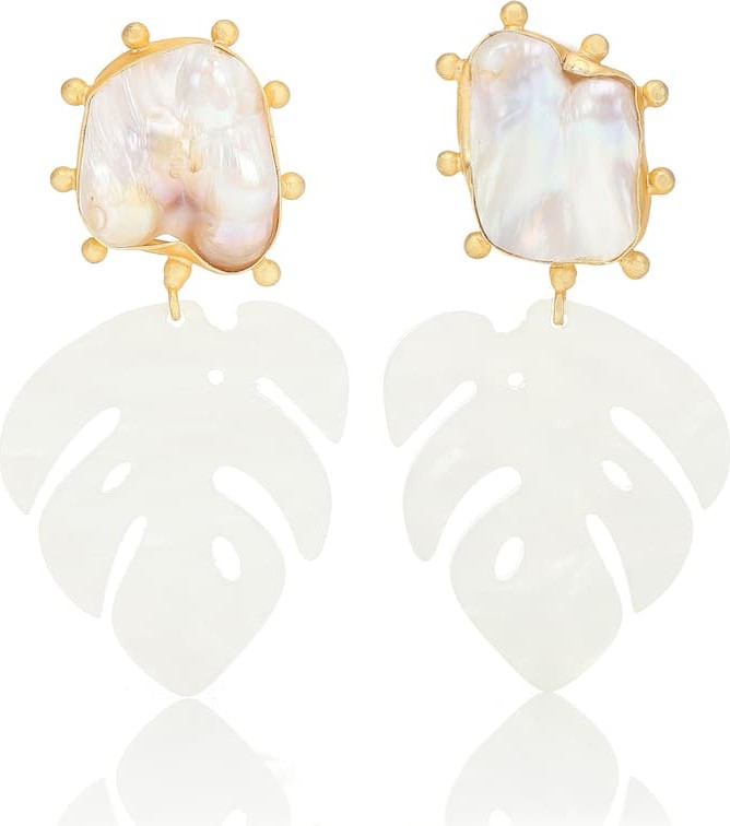 Peet Dullaert Saba 14kt gold-plated and pearl earrings
