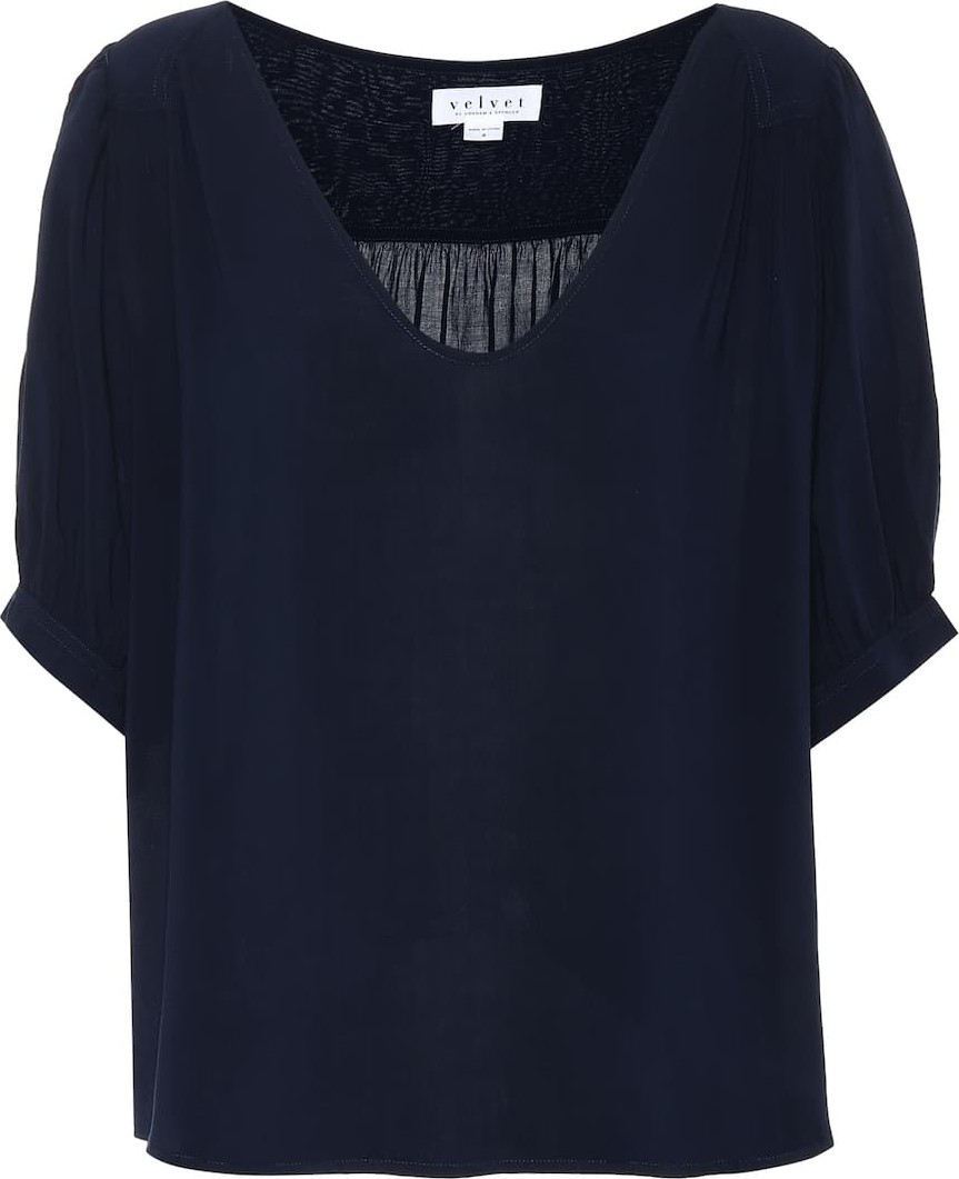 Velvet By Graham & Spencer Marise crêpe top