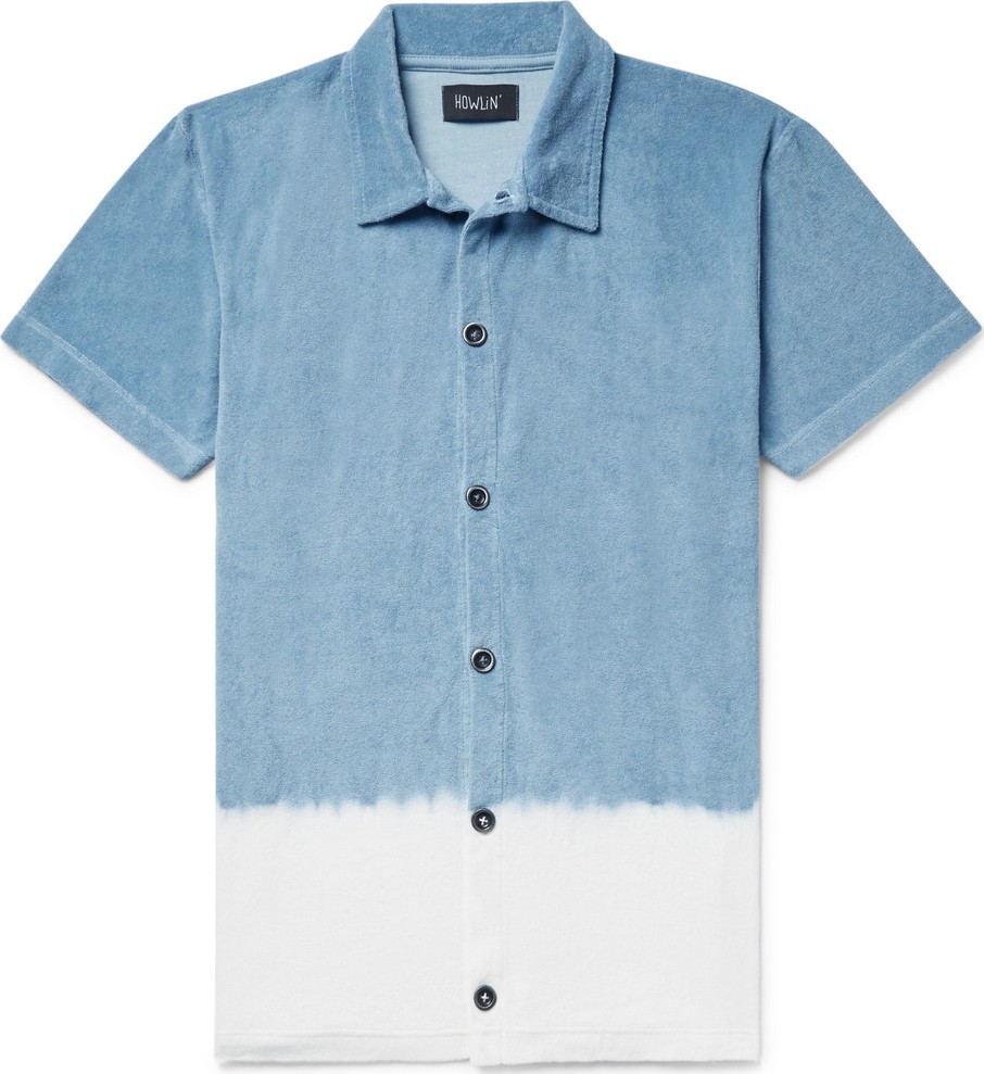 Howlin' Light Flight Degradé Cotton-Blend Terry Shirt