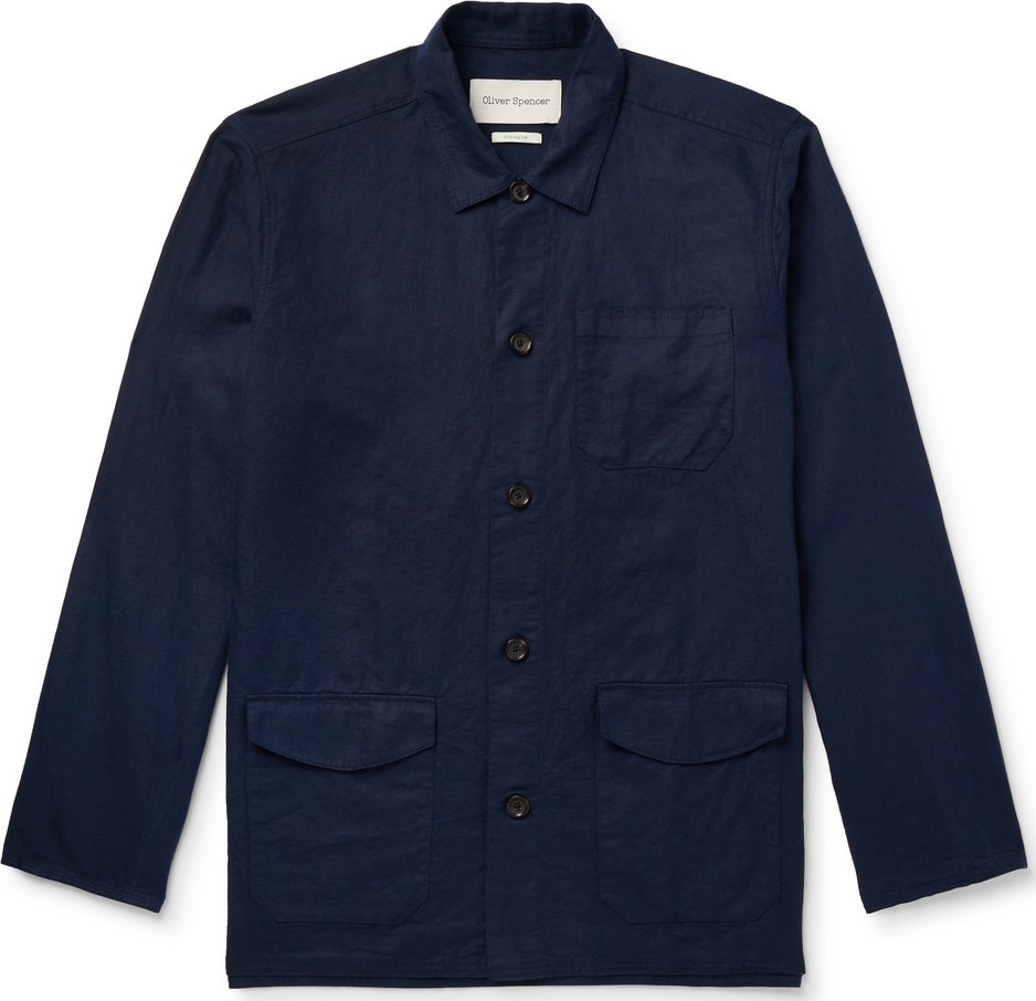 Oliver Spencer Linton Linen and Cotton-Blend Shirt Jacket