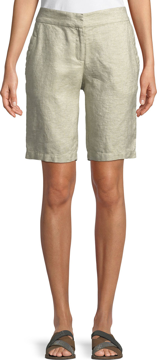 Eileen Fisher Twinkle Linen-Blend Walking Shorts