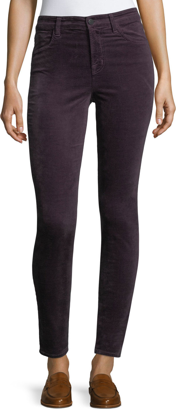J BRAND Maria High-Rise Velvet Skinny Pants