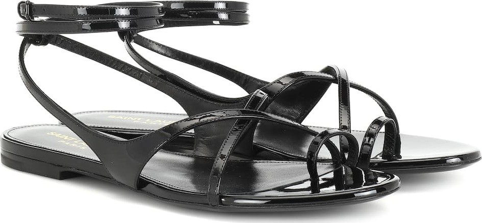 Saint Laurent Gia patent leather sandals