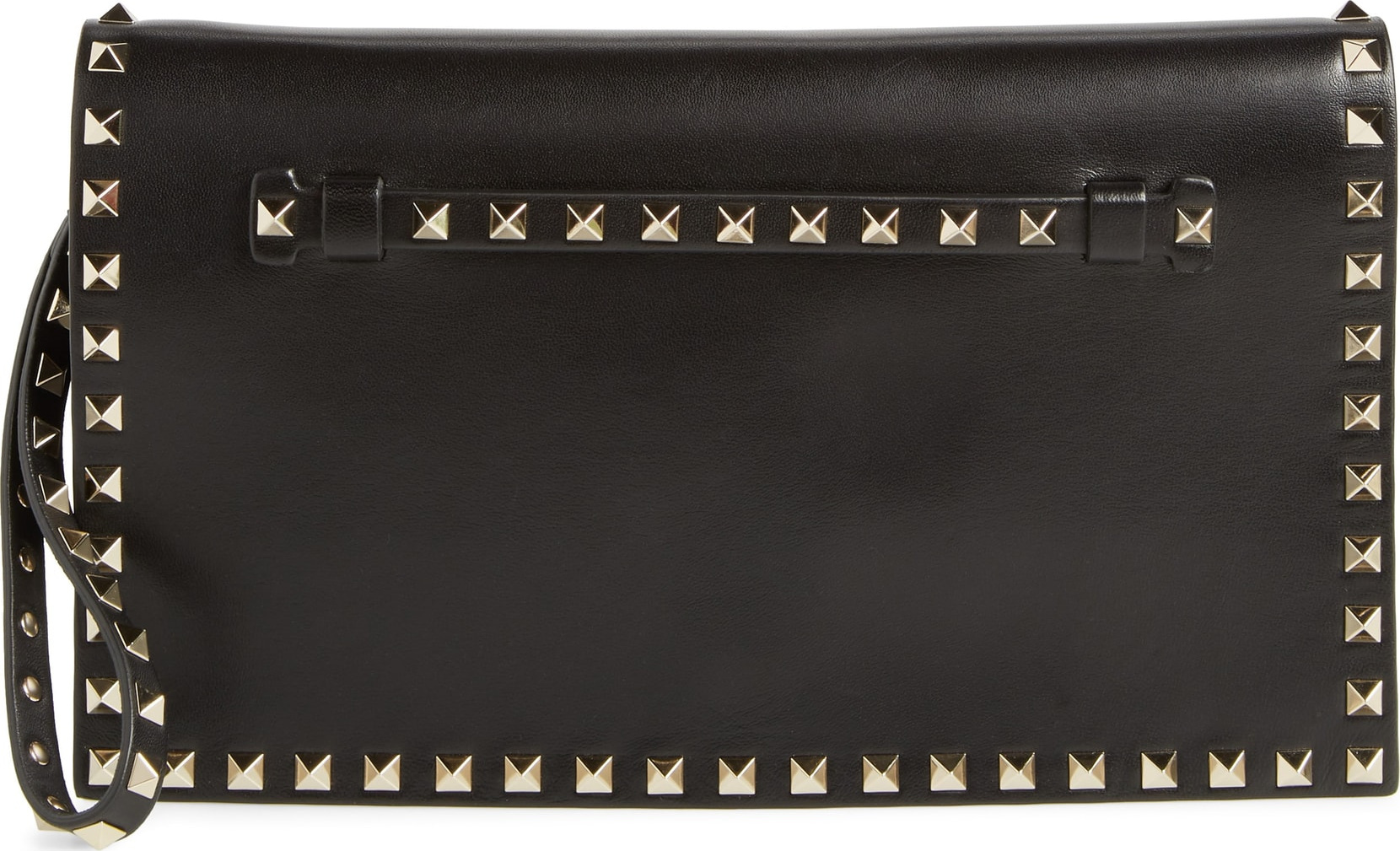 Valentino 'Rockstud' Calfskin Leather Clutch