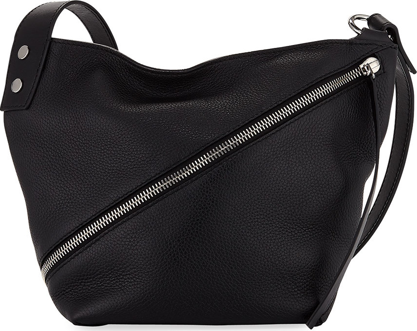 Proenza Schouler Small Grain Leather Zip Hobo Bag