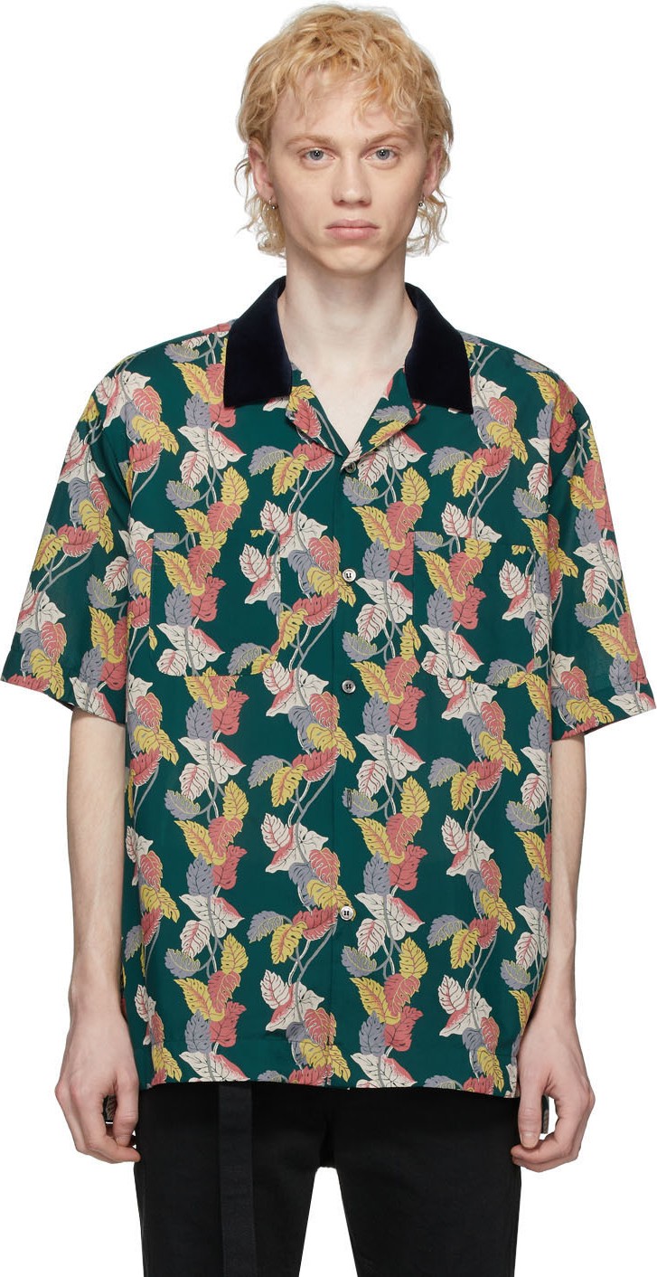 Sacai Multicolor Sun Scarf Monstera Shirt